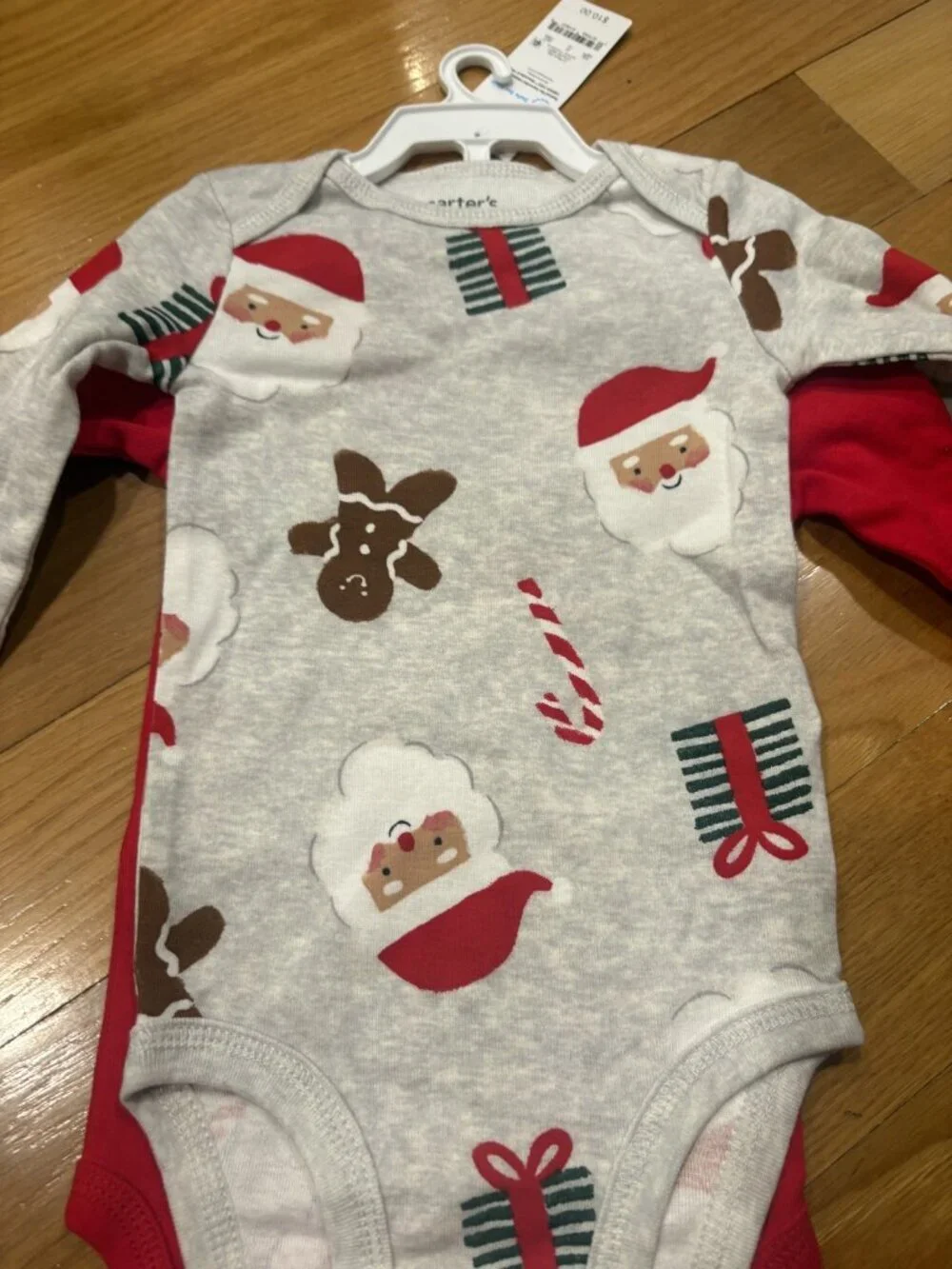 Carters Size 6 months My First Christmas Bodysuit Set